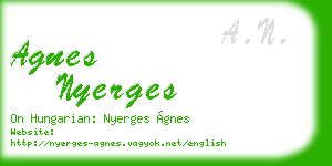 agnes nyerges business card